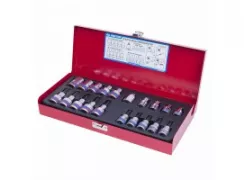 Набор торцевых насадок и головок 1/2""&3/8"", TORX, Е6-Е20, Т10-Т55, 20 предметов