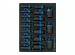 Набор ударных глубоких торцевых головок 1/2"", шестигранные, 10-36 мм, ложемент, 19 предмет
