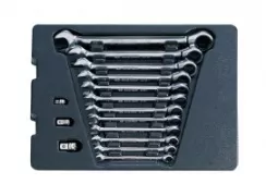 Набор трещоточных комбинированных ключей, 15 предметов